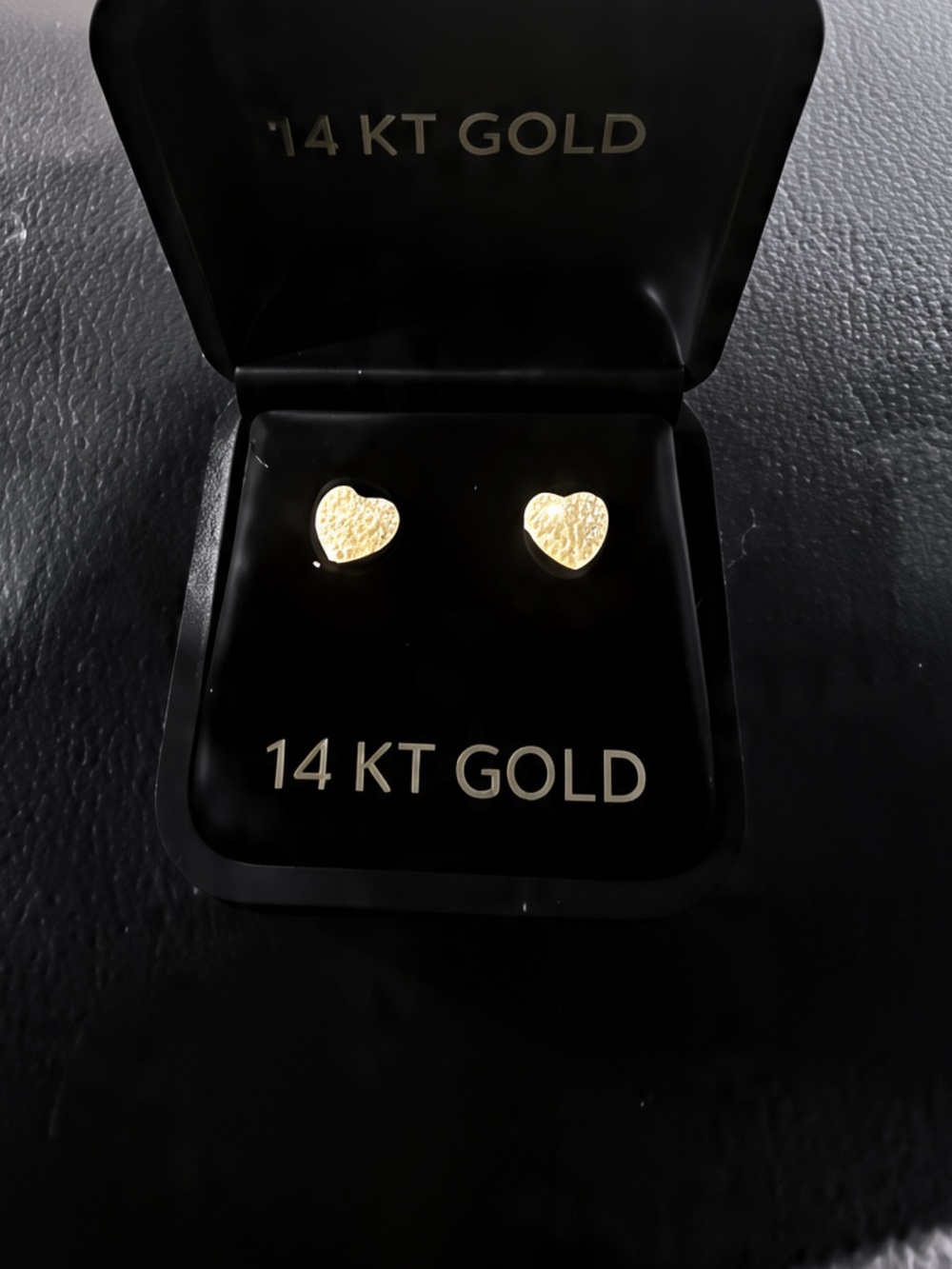 14K Gold Heart Stud Earrings - Classic Women's Jewelry